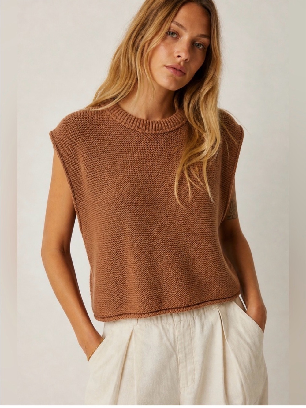 Free People Chunky Knit Vest